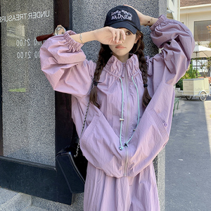 ！2026春季 紫色休闲套装裤 2B196-K252-P155控218图片