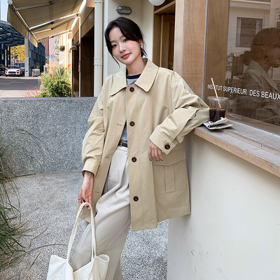 现货！2026春季新品 卡其色风衣外套 2B196-K183-P135控198
