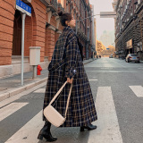 现货！2021冬季新款格子呢大衣外套202-2312-P175控258，女装毛呢外套，浙宝206A（原202）