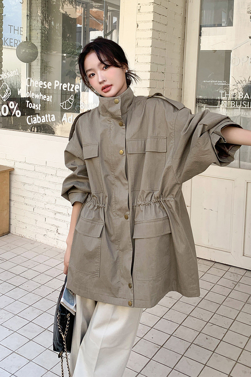 ！2026春季新品工装休闲风衣外套2B196-K185-P155控218,女装风衣,2B196
