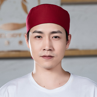 韩式日式帽厨师帽定制印Logo服务员寿司店工作帽子定制糕点帽透气