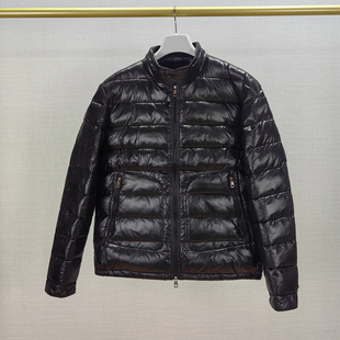 鹭蒙口砦2025新款羽绒服男短款立领保暖秋季白鹅绒飞行员夹克外套