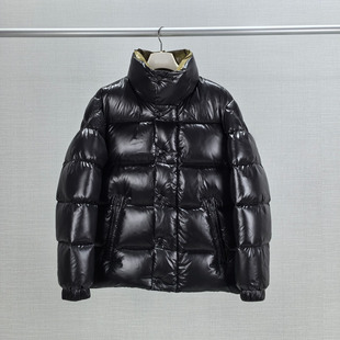 2025新款鹭蒙口砦立领短款羽绒服男保暖面包服白鹅绒冬季加厚外套