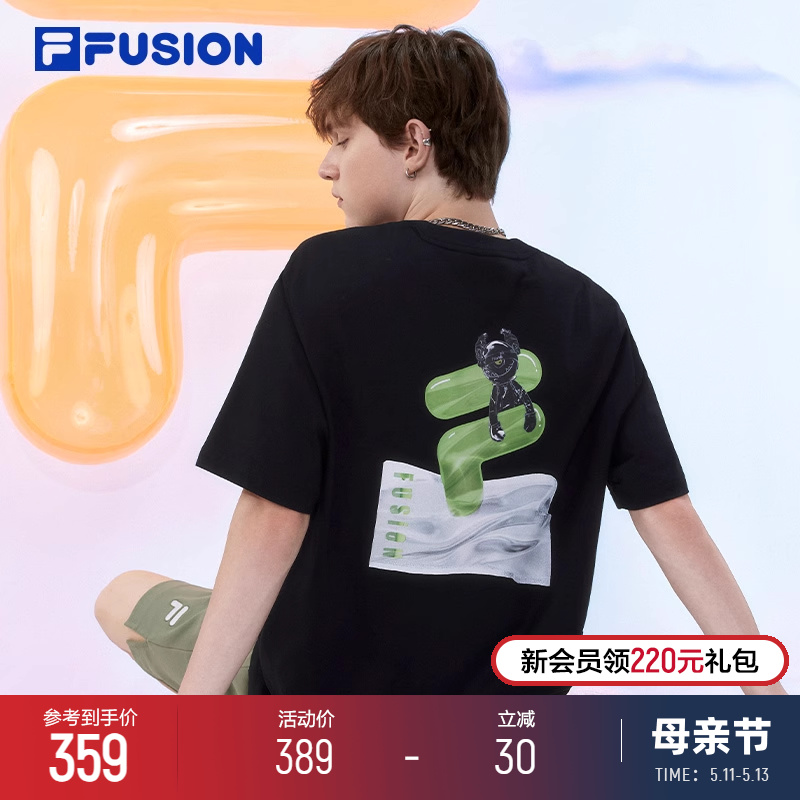 FILAFUSION斐乐情侣短袖T