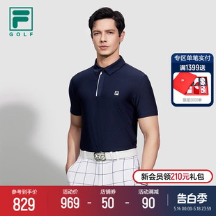 斐乐男子短袖 FILA POLO衫 2024夏新款 高尔夫运动基础休闲T恤上衣