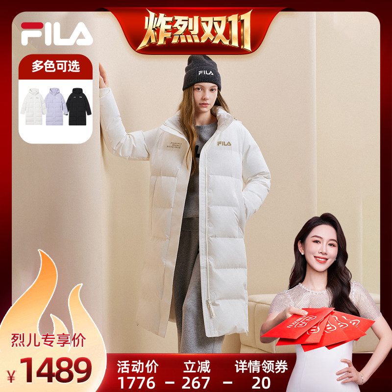 FILA斐乐女士长款羽绒服