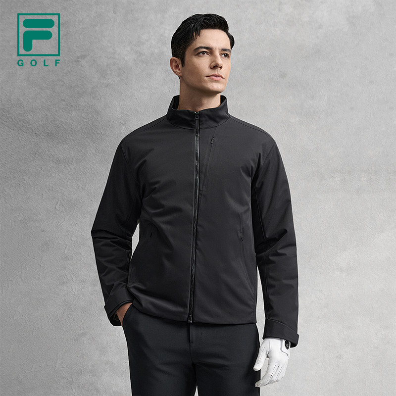 FILA 斐乐官方男士棉服2026春季新款高尔夫运动简约基础立领