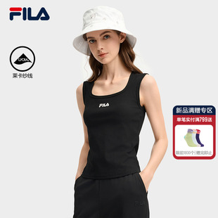 无袖 FILA 休闲简约修身 斐乐官方女子针织背心2025秋新款 上衣 时尚