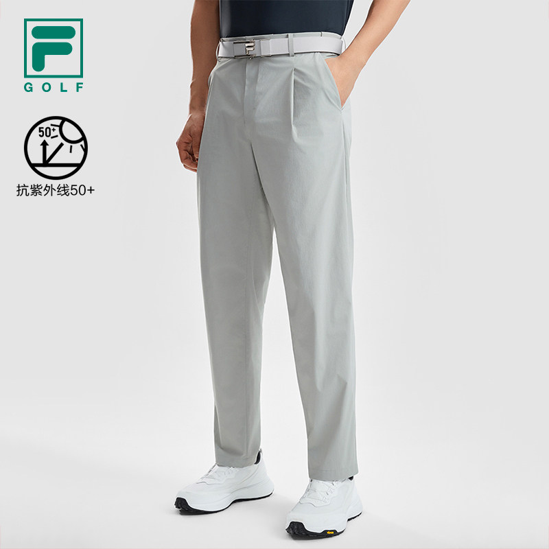 FILA 斐乐官方男士梭织长裤2026夏季新款高尔夫运动舒适防晒