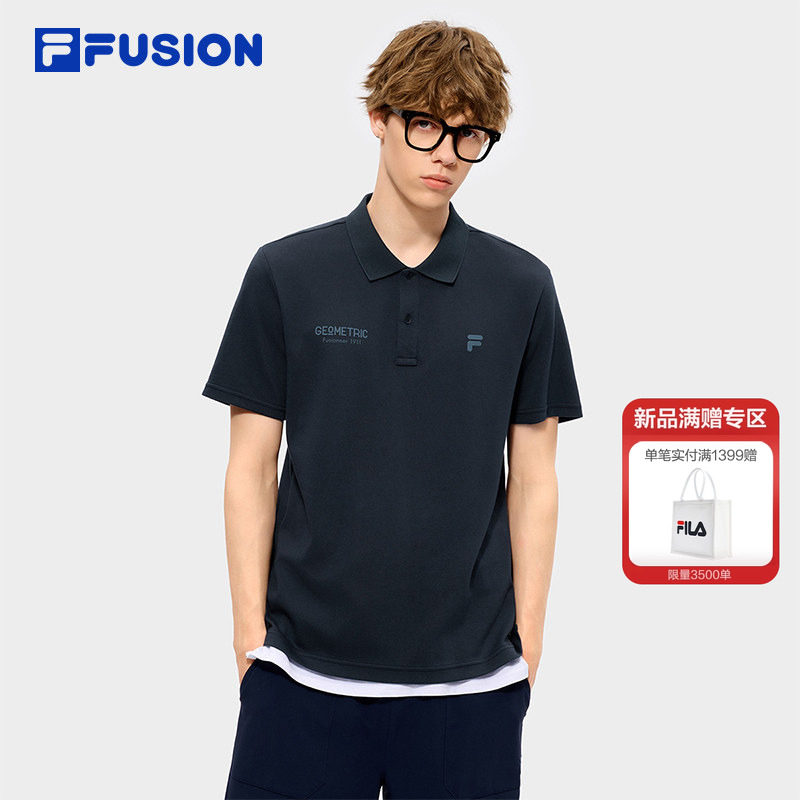 田曦薇同系列|FILA FUSION斐乐官方男子短袖POLO衫2