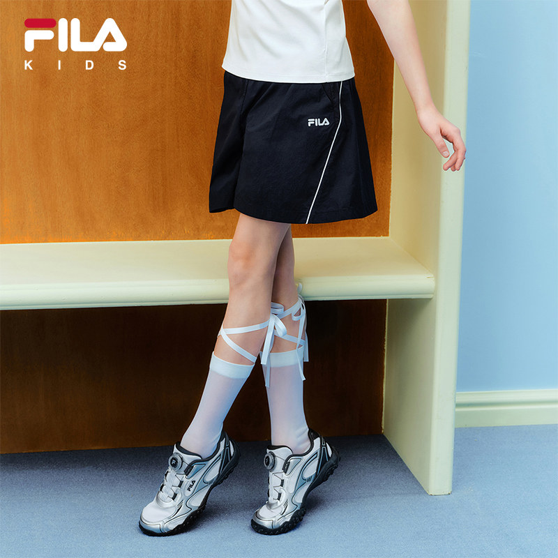 FILA KIDS斐乐儿童梭织五分裤2026夏季新款女童休闲时尚