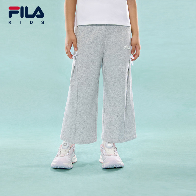 FILA KIDS斐乐童装女小童针织长裤2026春新款儿童宽松舒适阔腿裤,童装/婴儿装/亲子装,裤子,淘宝优惠券,粉丝福利购,淘宝优惠卷