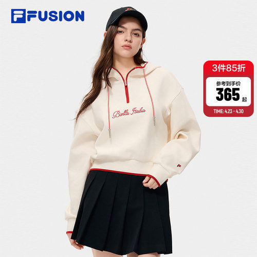 FILAFUSION斐乐女针织连帽上衣
