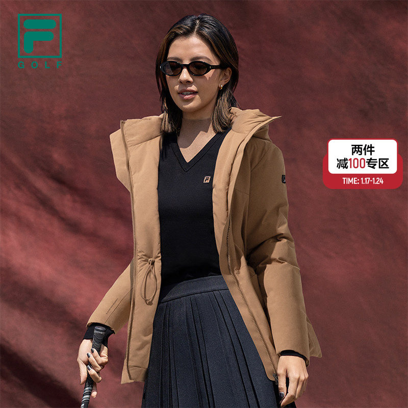 何沐妮同款FILA斐乐高尔夫「太空云」防水廓形连帽羽绒服运动外套,运动服/休闲服装,运动羽绒服,淘宝优惠券,粉丝福利购,淘宝优惠卷