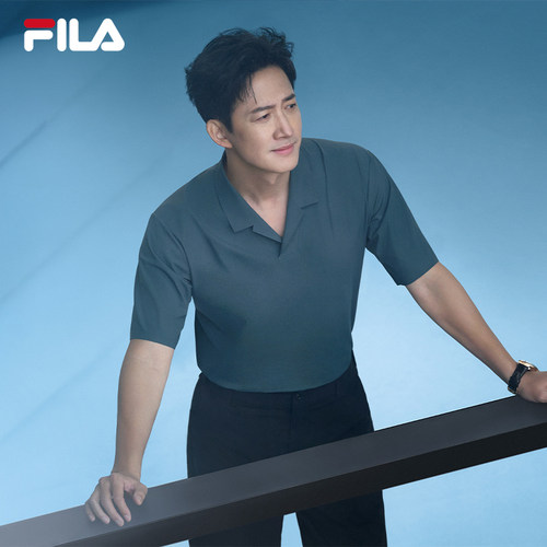 王阳同款 FILA 斐乐男子短袖POLO衫2026夏季新款商务休闲宽松上衣
