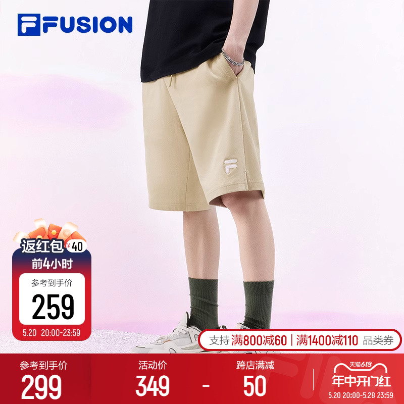 FILA FUSION斐乐潮牌情侣运动短裤男2024夏季新款休闲五分裤女裤