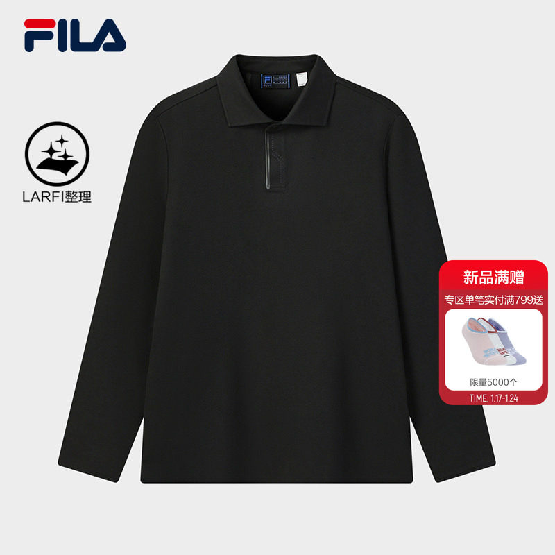 王阳同款FILA斐乐官方男子针织长袖POLO衫2026春季新款商务上衣,运动服/休闲服装,运动POLO衫,淘宝优惠券,粉丝福利购,淘宝优惠卷
