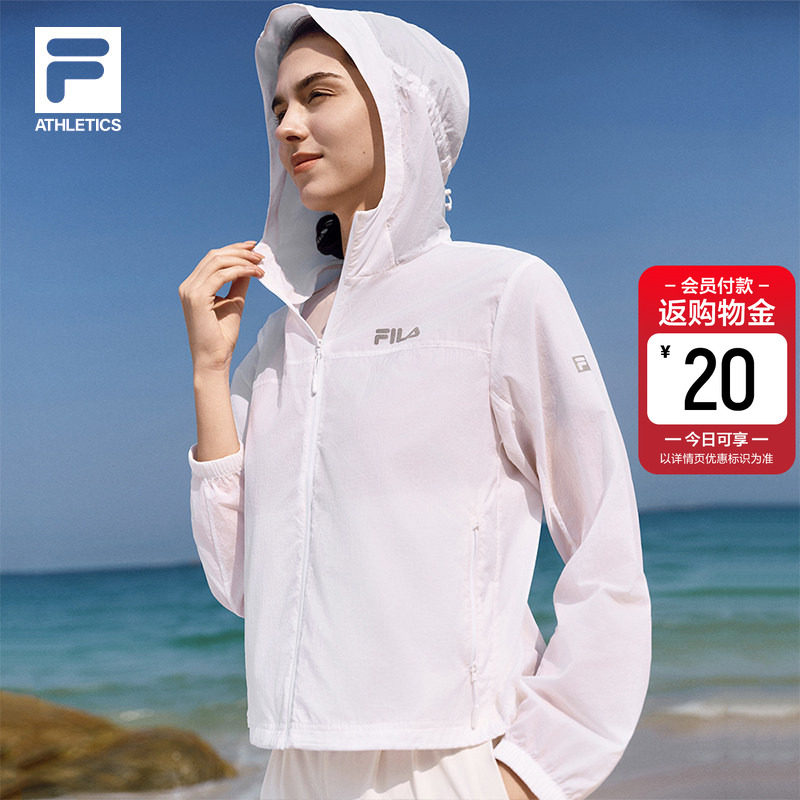 FILA斐乐官方女原纱防晒衣外套26夏新款跑步户外运动轻薄皮肤上