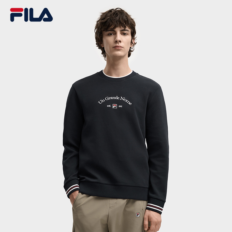 FILA斐乐男士圆领针织套头衫