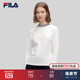 优雅长袖 T恤女 FILA 新休闲内搭修身 斐乐官方女士长袖 上衣2024春季