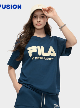FILA FUSION | Mr Doodle斐乐潮牌情侣速干短袖2025秋新款凉感T恤