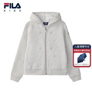 儿童休闲针织连帽上衣 FILA KIDS斐乐童装 女大童外套2025秋季 新款