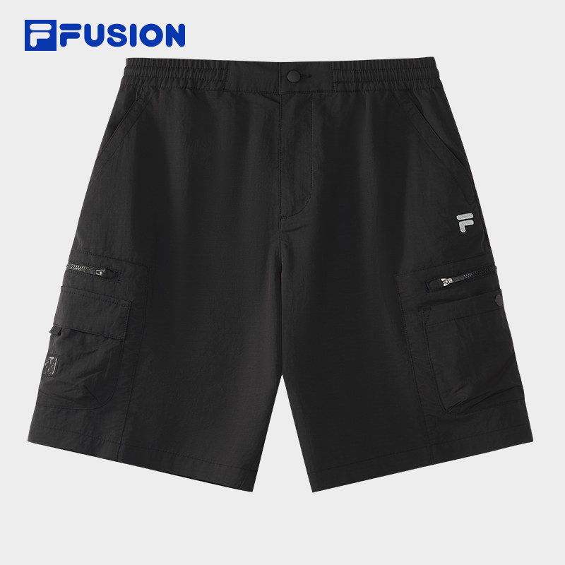 FILA FUSION斐乐潮牌梭织五分裤男2025秋季新款时尚宽