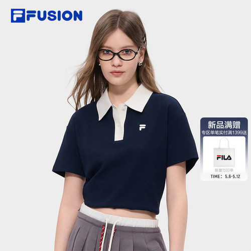 FILAFUSION斐乐针织短袖POLO衫
