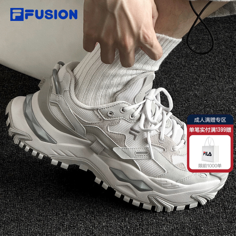 FILA FUSION 斐乐硬糖男鞋厚底增高鞋新款老爹鞋男士加绒运动鞋子