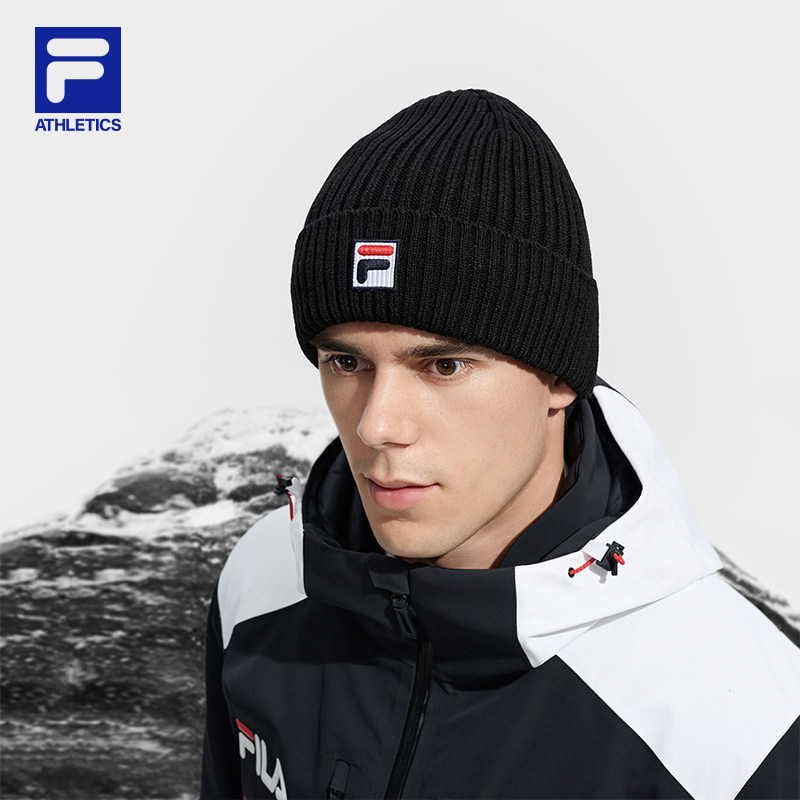针织帽|FILA 斐乐官方男帽2025冬季新款健身运动帽保暖帽子