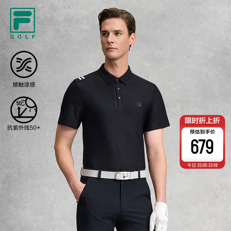 FILA 斐乐官方男子短袖POLO衫2026春新款高尔夫运动凉感