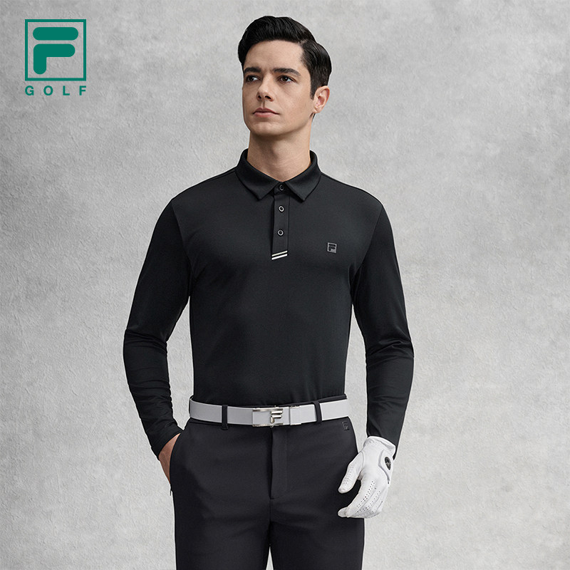 FILA 斐乐官方男子针织长袖POLO衫2026春新款高尔夫运动简约上衣,运动服/休闲服装,运动POLO衫,淘宝优惠券,粉丝福利购,淘宝优惠卷