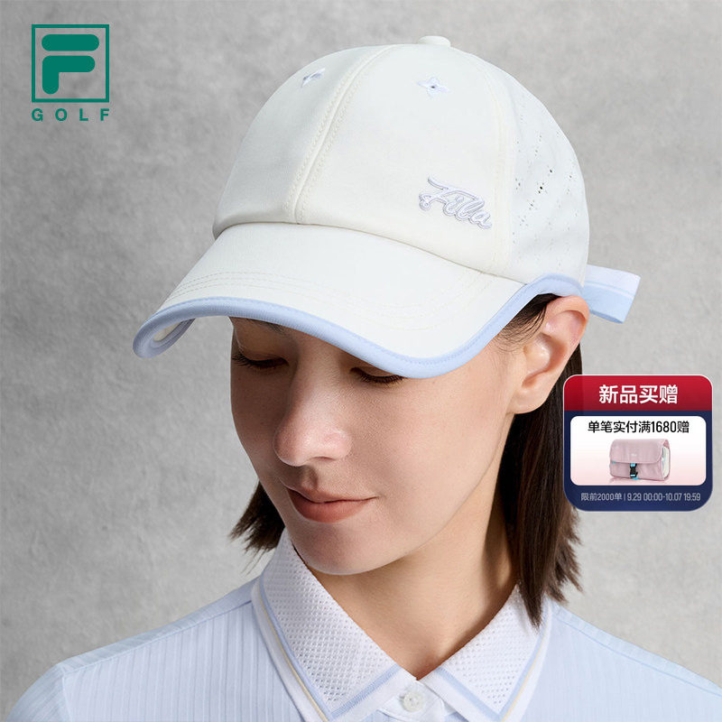 斐乐高尔夫棒球帽丨FILA运动帽26秋季新款女蝴蝶结遮阳帽子防晒帽