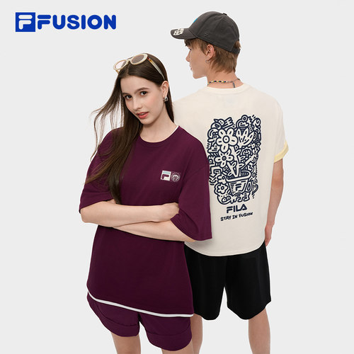 FILAFUSION斐乐潮牌针织短袖衫