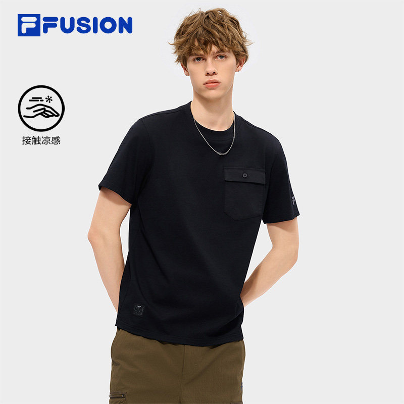 FILA FUSION斐乐潮牌男子针织短袖衫2026夏季新款休闲