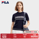 2024春季 斐乐官方女子编织衫 新款 FILA 简约基础圆领休闲短袖 时尚