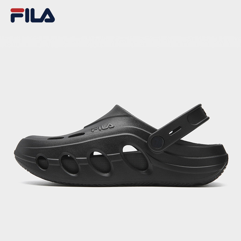 泡泡拖鞋|FILA斐乐洞洞鞋男鞋2026夏新款厚底拖鞋外穿游泳包头鞋