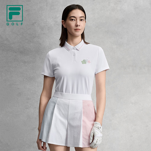 FILA斐乐女士针织短袖POLO衫