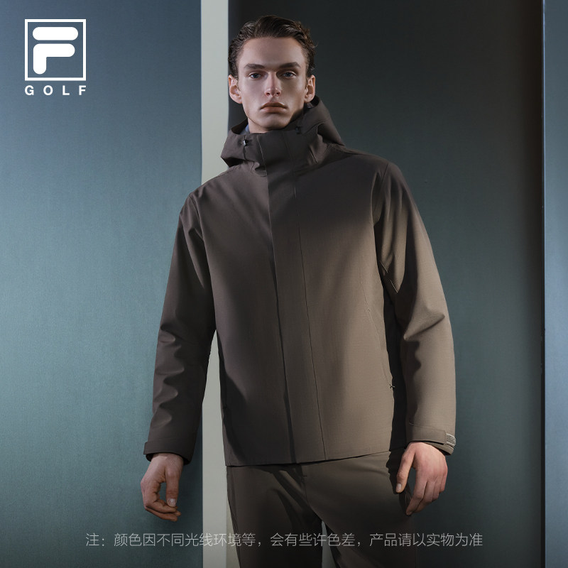 FILA斐乐男士棉服两件套2026春新款高尔夫运动防水透湿宽松外套