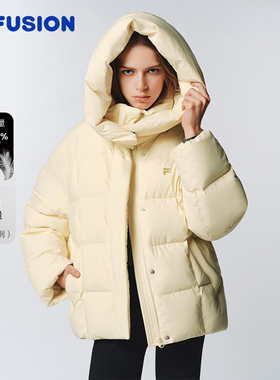 FILA FUSION斐乐潮牌羽绒服女2025冬季新款时尚休闲宽松保暖外套