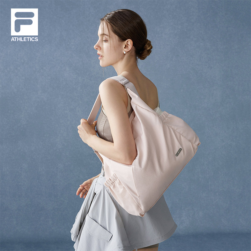 FILA 斐乐官方女包挎包夏季新款健身运动两用包粉色单肩包斜挎包