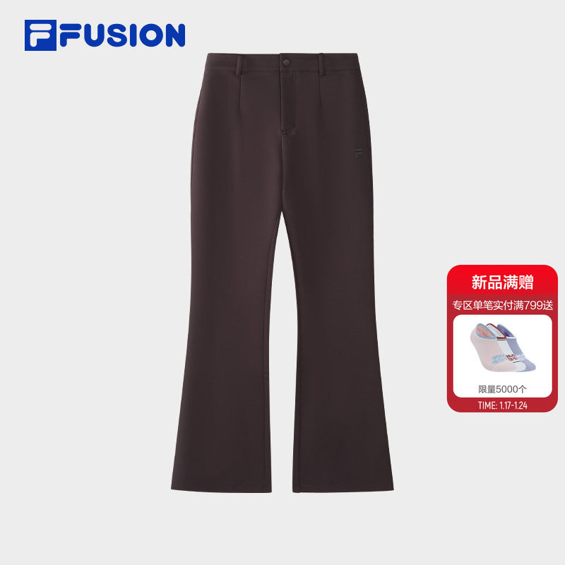 FILA FUSION斐乐潮牌女装裤2026春季新款时尚休闲简约修身微喇裤,运动服/休闲服装,运动长裤,淘宝优惠券,粉丝福利购,淘宝优惠卷