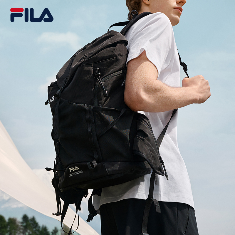黄景瑜同款FILA斐乐背包轻便休闲大容量户外登山运动包双肩包书包