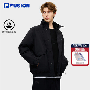 休闲宽松保暖夹克外套 时尚 FILA FUSION斐乐潮牌棉服男2026春新款