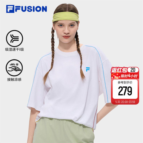 FILAFUSION斐乐中性针织短袖衫