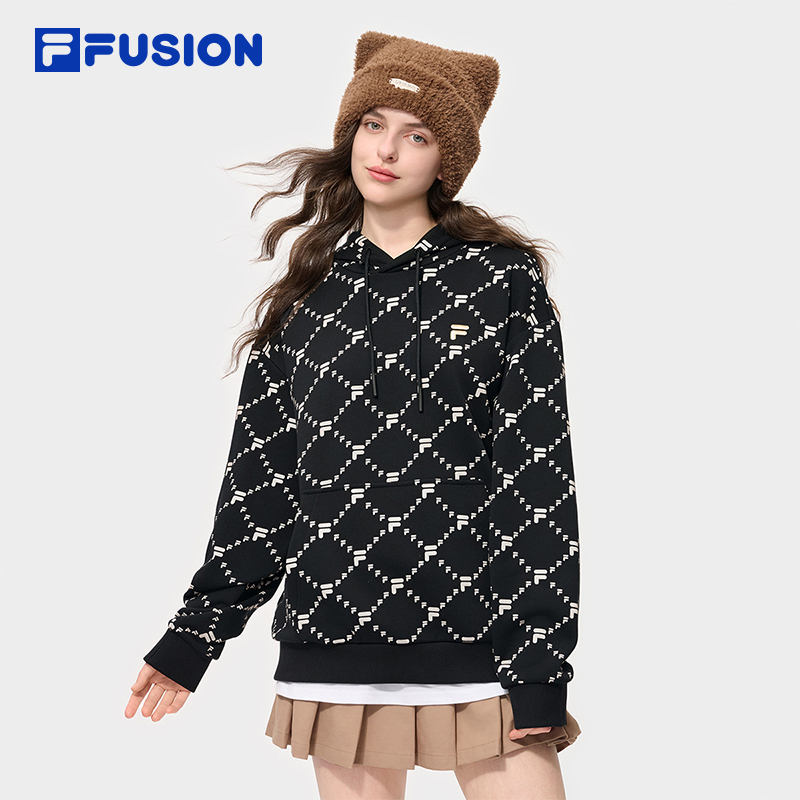 FILAFUSION斐乐针织连帽上衣