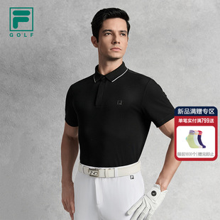 2025秋新款 FILA POLO衫 斐乐官方男士 高尔夫运动针织上衣 短袖
