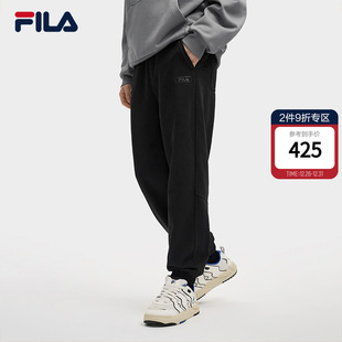 2025冬季 针织长裤 新款 时尚 FILA 休闲舒适纯棉收口裤 斐乐官方男士