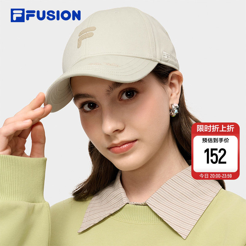 白白帽|FILA FUSION斐乐官方帽子情侣棒球帽女款运动帽鸭