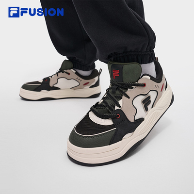FILA FUSION斐乐潮牌男鞋BANK II DX SO滑板生活鞋2025冬新款板鞋